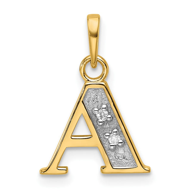 14k Yellow & Rhodium Pendants Style YC1541A - Classique Jewelry Inc.