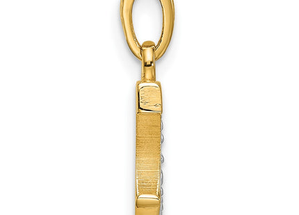 14k Yellow & Rhodium Pendants Style YC1541C - Classique Jewelry Inc.