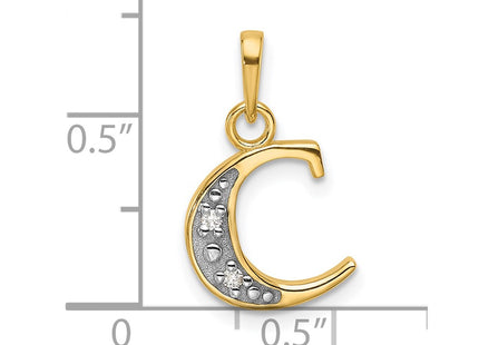 14k Yellow & Rhodium Pendants Style YC1541C - Classique Jewelry Inc.