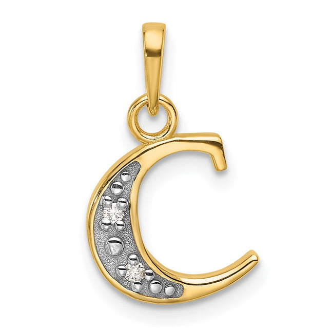 14k Yellow & Rhodium Pendants Style YC1541C - Classique Jewelry Inc.
