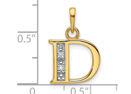 14k Yellow & Rhodium Pendants Style YC1541D - Classique Jewelry Inc.