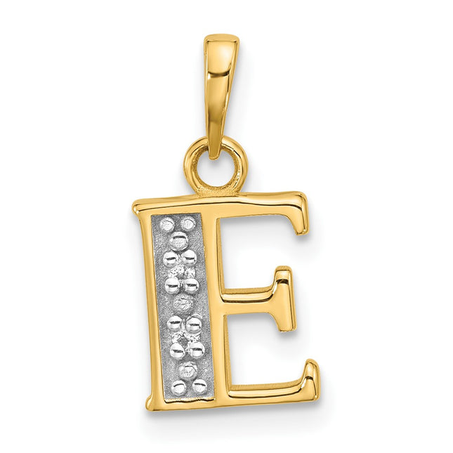14k Yellow & Rhodium Pendants Style YC1541E - Classique Jewelry Inc.