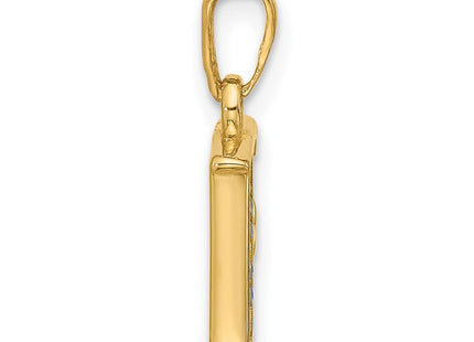 14k Yellow & Rhodium Pendants Style YC1541F - Classique Jewelry Inc.