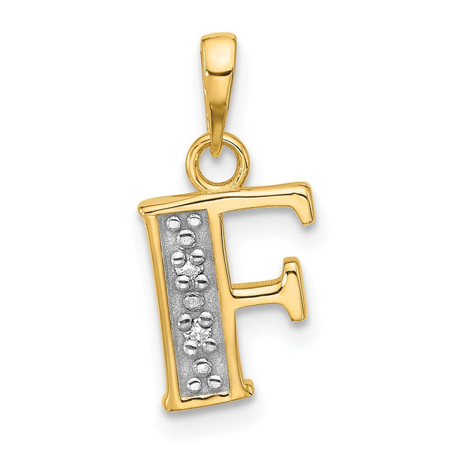 14k Yellow & Rhodium Pendants Style YC1541F - Classique Jewelry Inc.