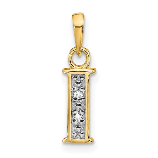 14k Yellow & Rhodium Pendants Style YC1541I - Classique Jewelry Inc.
