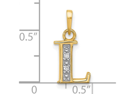 14k Yellow & Rhodium Pendants Style YC1541L - Classique Jewelry Inc.