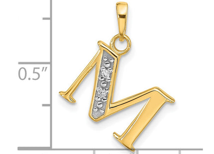 14k Yellow & Rhodium Pendants Style YC1541M - Classique Jewelry Inc.