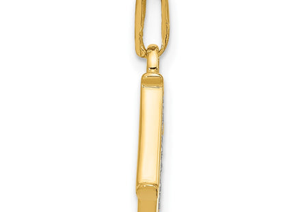 14k Yellow & Rhodium Pendants Style YC1541N - Classique Jewelry Inc.