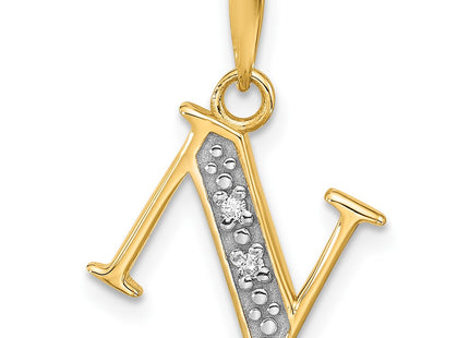 14k Yellow & Rhodium Pendants Style YC1541N - Classique Jewelry Inc.