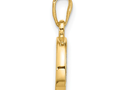 14k Yellow & Rhodium Pendants Style YC1541O - Classique Jewelry Inc.