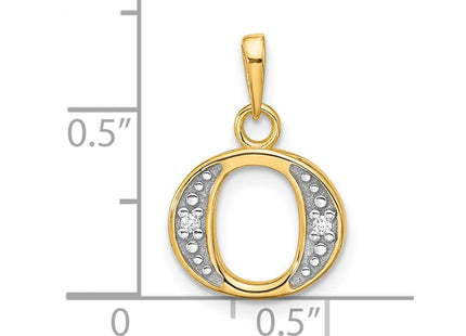14k Yellow & Rhodium Pendants Style YC1541O - Classique Jewelry Inc.