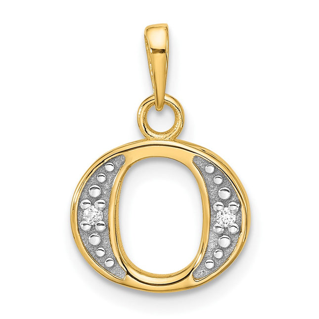 14k Yellow & Rhodium Pendants Style YC1541O - Classique Jewelry Inc.