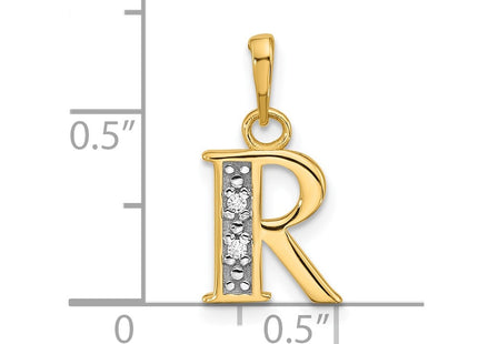 14k Yellow & Rhodium Pendants Style YC1541R - Classique Jewelry Inc.