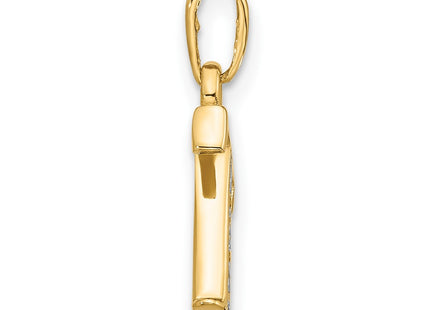 14k Yellow & Rhodium Pendants Style YC1541T - Classique Jewelry Inc.