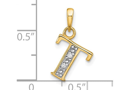 14k Yellow & Rhodium Pendants Style YC1541T - Classique Jewelry Inc.