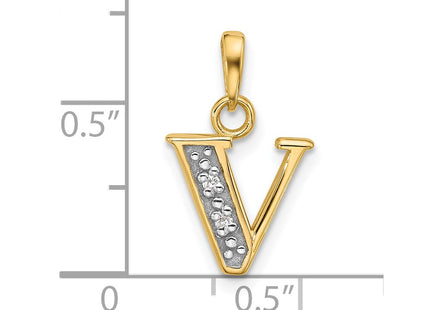 14k Yellow & Rhodium Pendants Style YC1541V - Classique Jewelry Inc.