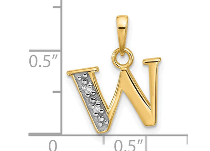 14k Yellow & Rhodium Pendants Style YC1541W - Classique Jewelry Inc.