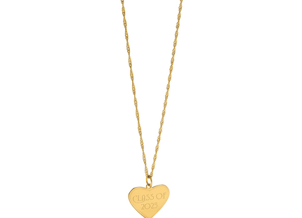 14k Polished Class of 2025 Heart Charm