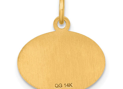 14k Polished Oval CLASS OF 2026 Charm (Style YC1544-26)