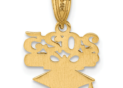 14K Graduation Cap and Diploma - 2025 Charm, 16.15 x 11.75mm