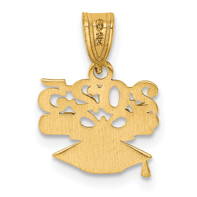 14K Graduation Cap and Diploma - 2025 Charm, 16.15 x 11.75mm