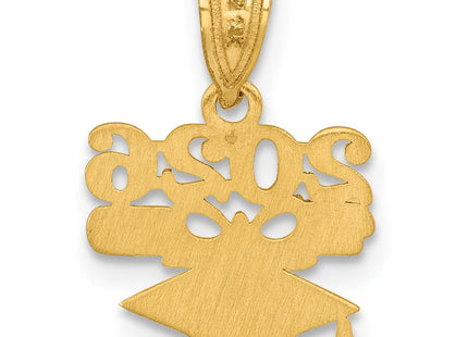 14K gold graduation charm, another view