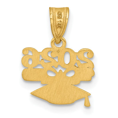 14K Graduation Cap and Diploma - 2025 Charm, 16.15 x 11.75mm