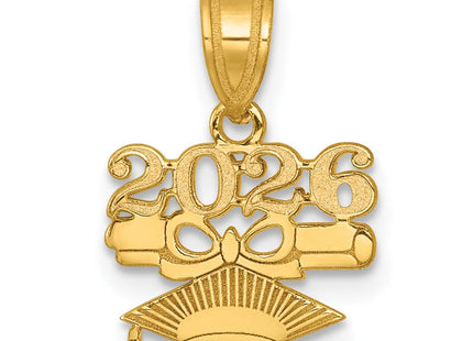 14K gold graduation charm