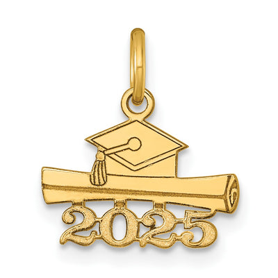 14K 2025 Graduation Cap and Diploma Charm