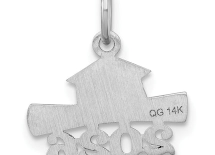 14K White Gold 2026 Graduation Cap and Diploma Charm (Style YC1550W-26)
