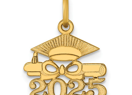 14K gold graduation charm