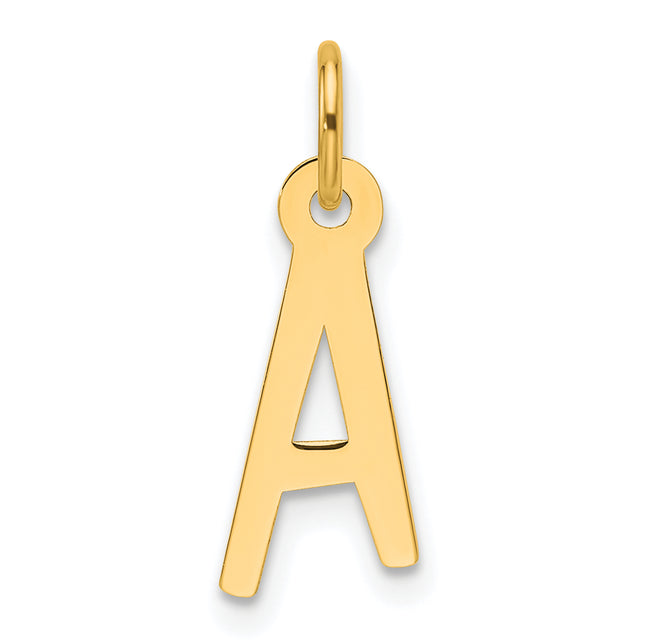 14k Slanted Block Letter Initial Charm