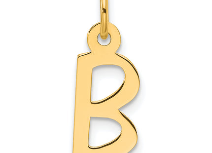 14k Slanted Block Letter Initial Charm