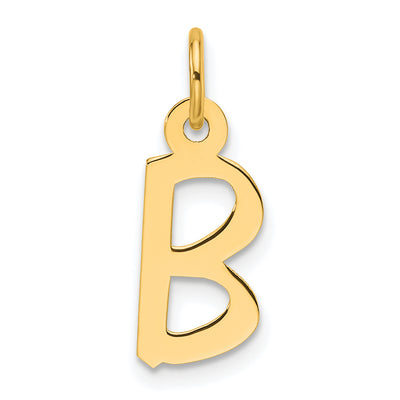 14K Slanted Block Letter Initial Charm