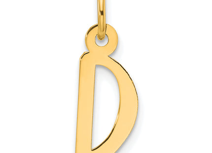 14k Slanted Block Letter Initial Charm