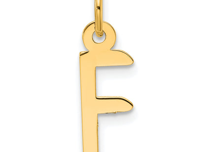 14k Slanted Block Letter Initial Charm