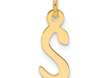 14k Slanted Block Letter Initial Charm