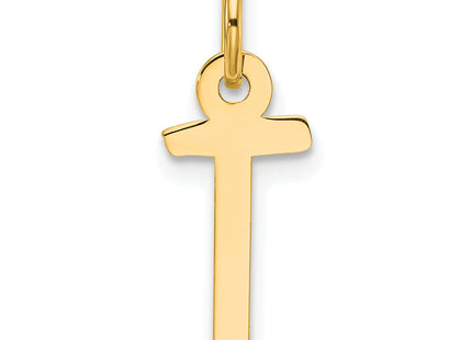 14k Slanted Block Letter Initial Charm