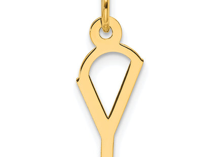 14k Small Slanted Block Letter Initial Charm