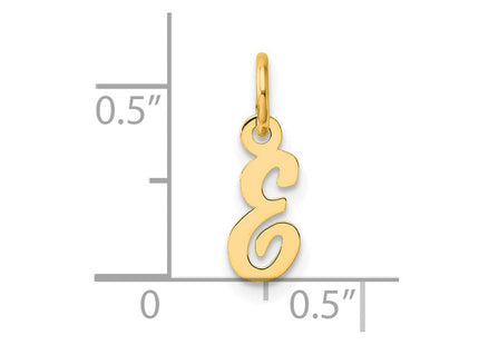 14K Small Script Letter E Initial Charm (Style YC1553E)