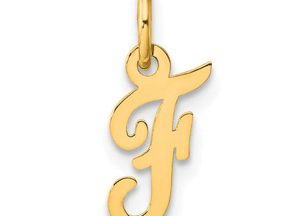14K Small Script Letter F Initial Charm (Style YC1553F)