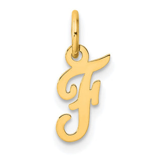 14K Small Script Letter F Initial Charm (Style YC1553F)