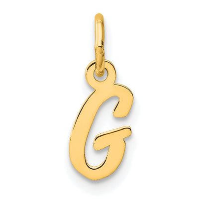 14K Small Script Letter Initial Charm (Petite)