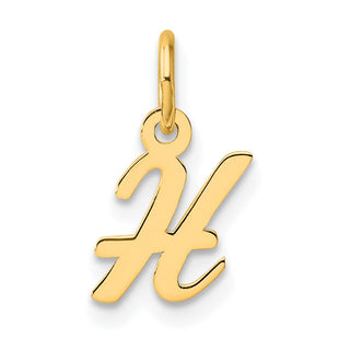 14K Small Script Letter H Initial Charm (Style YC1553H)