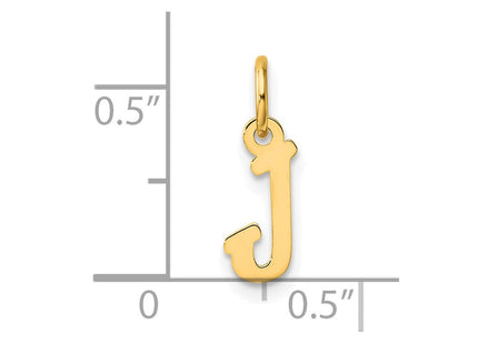 14K Small Script Letter J Initial Charm (Style YC1553J)
