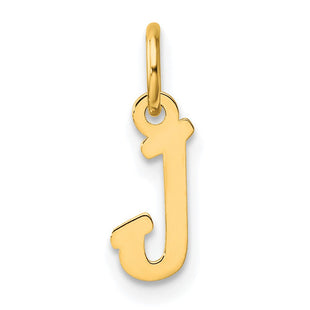 14K Small Script Letter J Initial Charm (Style YC1553J)