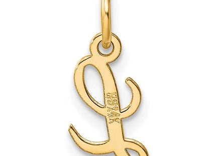 14K Small Script Letter L Initial Charm (Style YC1553L)