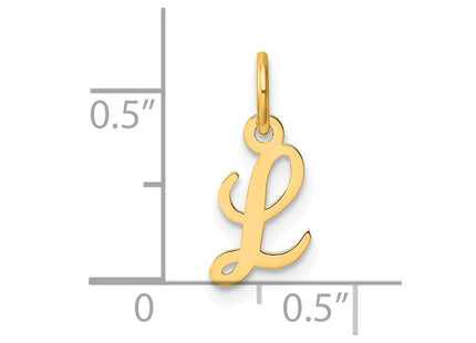 14K Small Script Letter L Initial Charm (Style YC1553L)