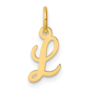 14K Small Script Letter L Initial Charm (Style YC1553L)