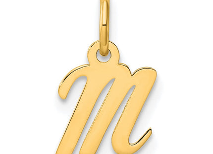 14K Small Script Letter M Initial Charm (Style YC1553M)